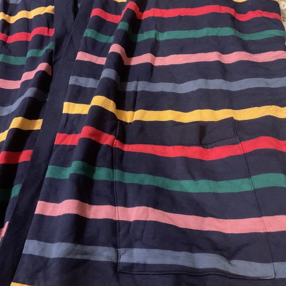 NWT Torrid Dr Who Rainbow Stripe Cardigan Fleece Open Front - Picture 6 of 7